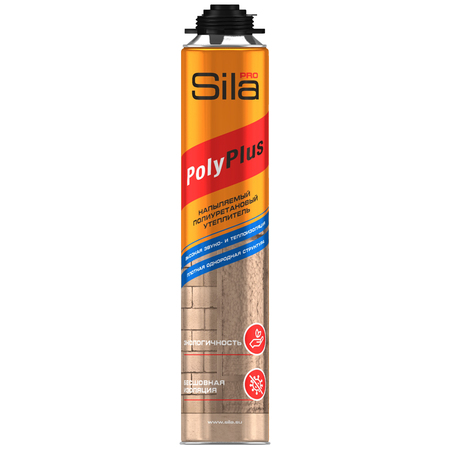 Sila Pro Polyplus,  полиуретановый напыляемый утеплитель, 850 мл (12)